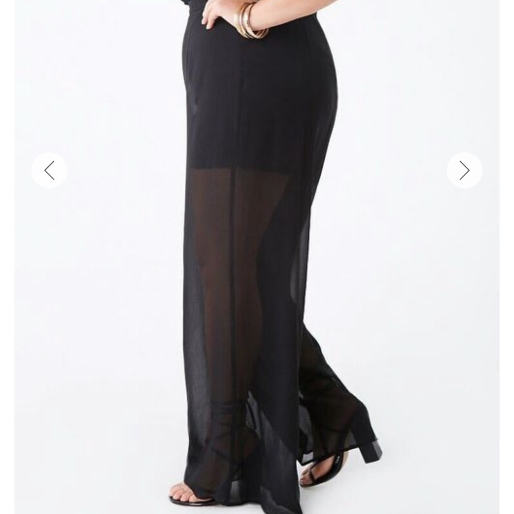 SOLD SOLD SOLD Strapless Chiffon Jumpsuit / Size: OX - Picture 5 of 7